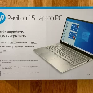 HP Pavilion 15-EG0070 – 11th Gen Intel Core i7 | 8GB RAM | 512GB SSD | 15.6” FHD Touchscreen | Windows 10 | Backlit Keyboard | Lunar Gold